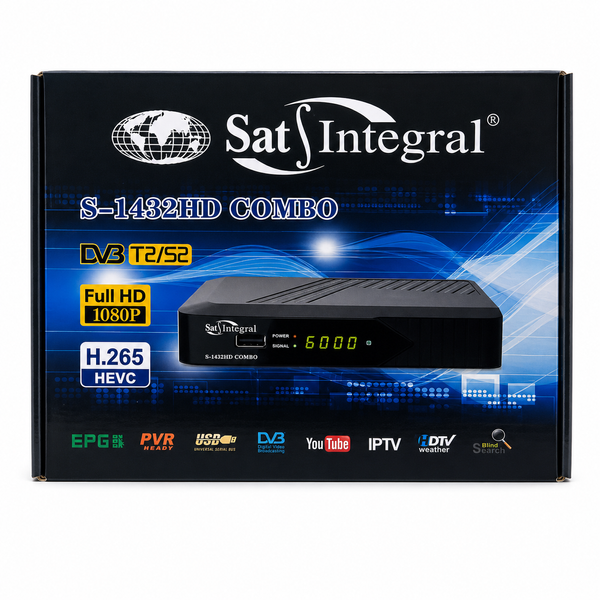 Цифровой комбинированный ресивер T2/S2 Sat-Integral S-1432 HD Combo 1451549813 фото