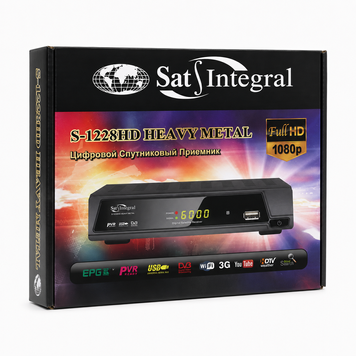 Супутниковый ресивер Sat-Integral S-1228 HD Heavy Metal Прошитий 2081478379 фото
