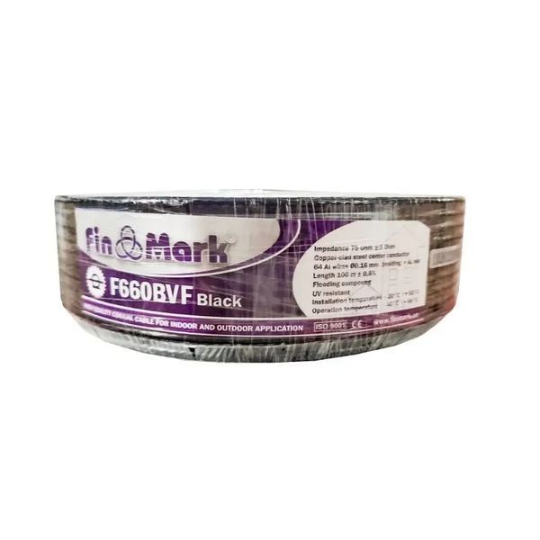 Кабель коаксиальный Finmark F660 BVF (black) 975875050 фото Кабель коаксиальный Finmark F660 BVF (black) 975875050 фото
