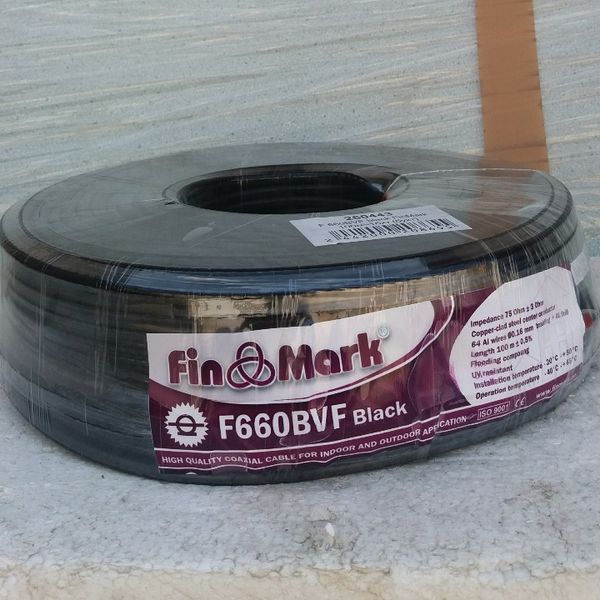 Кабель коаксиальный Finmark F660 BVF (black) 975875050 фото Кабель коаксиальный Finmark F660 BVF (black) 975875050 фото