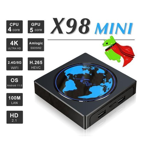Смарт приставка X98 Mini 4/32GB Amlogic S905 W2 Android 11 1581533575 фото