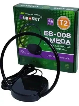 Комплект Т2 Тюнер World Vision T644D2 та антена кімнатна Eurosky ES-008 Omega 2891915274 фото