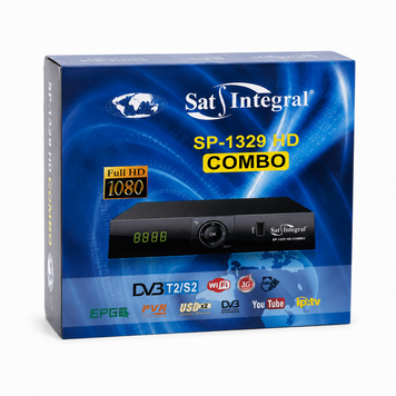 Цифровий комбінований ресивер T2/S2 Sat-integral SP-1329 HD Combo 1135693454 фото